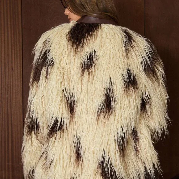 Multicolor Casual Women's Faux Fur Christmas Coat